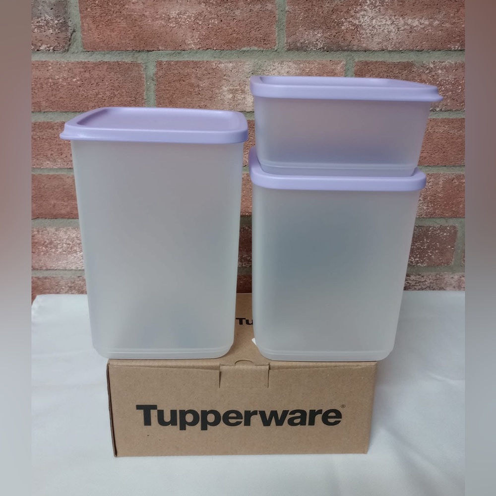 Tupperware Purple and Clear Storage Containers Set
